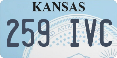 KS license plate 259IVC