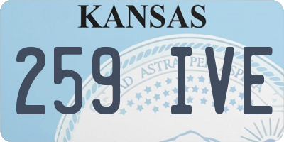 KS license plate 259IVE