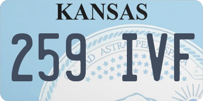 KS license plate 259IVF