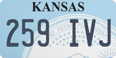 KS license plate 259IVJ
