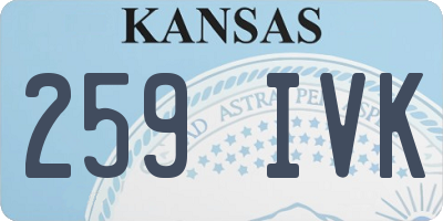 KS license plate 259IVK