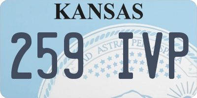 KS license plate 259IVP
