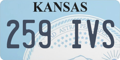 KS license plate 259IVS