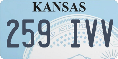 KS license plate 259IVV