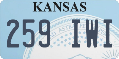 KS license plate 259IWI