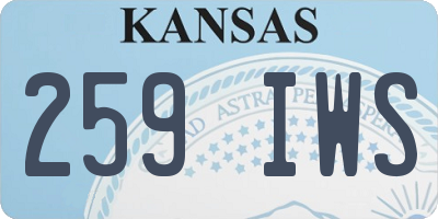 KS license plate 259IWS