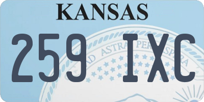 KS license plate 259IXC