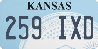 KS license plate 259IXD