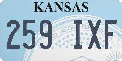 KS license plate 259IXF