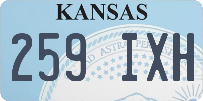 KS license plate 259IXH