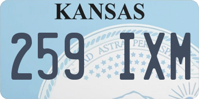 KS license plate 259IXM