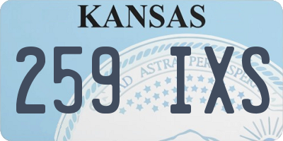 KS license plate 259IXS