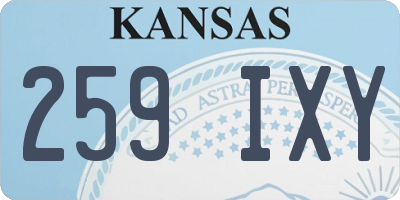 KS license plate 259IXY