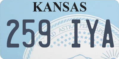 KS license plate 259IYA
