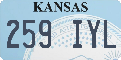 KS license plate 259IYL