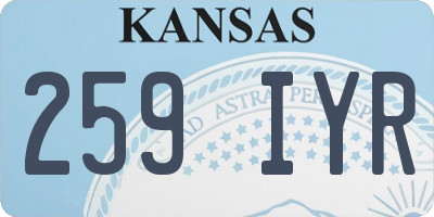 KS license plate 259IYR