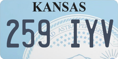 KS license plate 259IYV