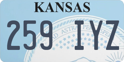 KS license plate 259IYZ