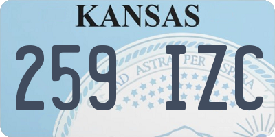 KS license plate 259IZC