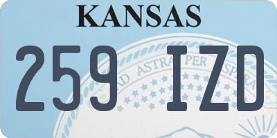 KS license plate 259IZD
