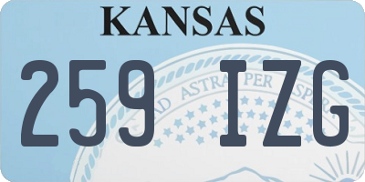 KS license plate 259IZG