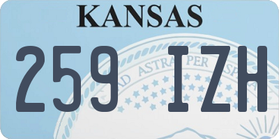 KS license plate 259IZH