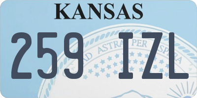 KS license plate 259IZL