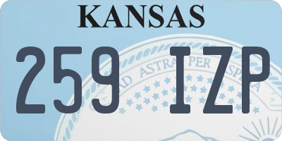 KS license plate 259IZP