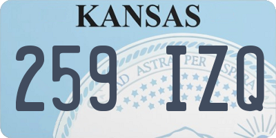 KS license plate 259IZQ