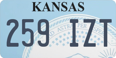 KS license plate 259IZT