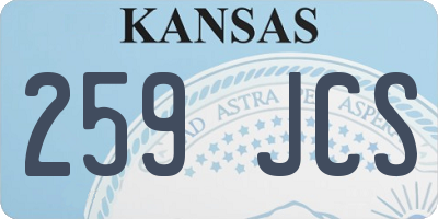KS license plate 259JCS
