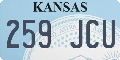 KS license plate 259JCU