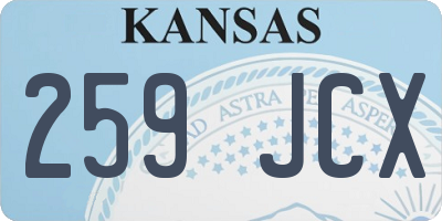 KS license plate 259JCX