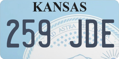 KS license plate 259JDE