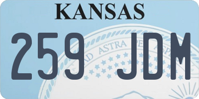 KS license plate 259JDM