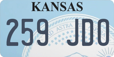 KS license plate 259JDO