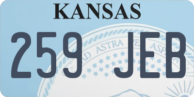 KS license plate 259JEB