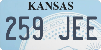 KS license plate 259JEE