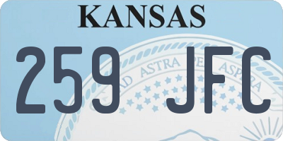 KS license plate 259JFC