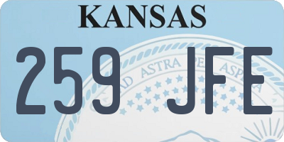 KS license plate 259JFE