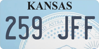 KS license plate 259JFF