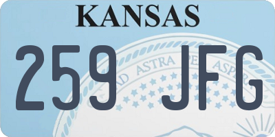 KS license plate 259JFG