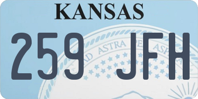 KS license plate 259JFH