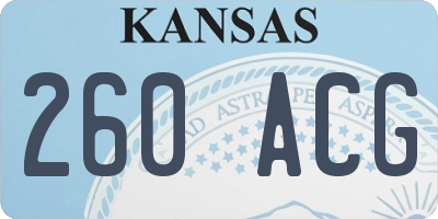 KS license plate 260ACG