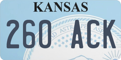 KS license plate 260ACK