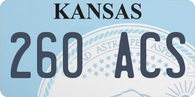KS license plate 260ACS