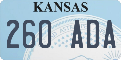 KS license plate 260ADA