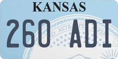 KS license plate 260ADI