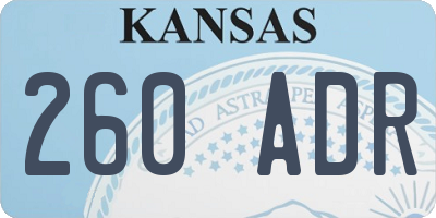 KS license plate 260ADR