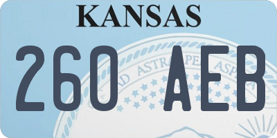 KS license plate 260AEB
